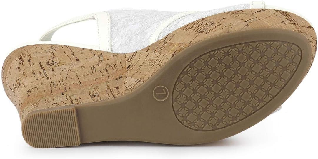 Lace Platform Wedge Sandals