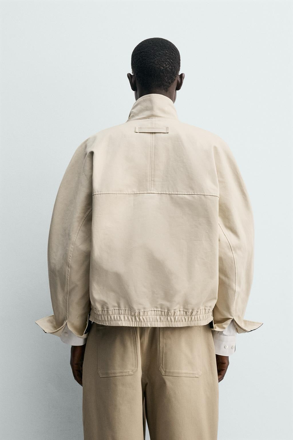 Contrasting Collar Jacket
