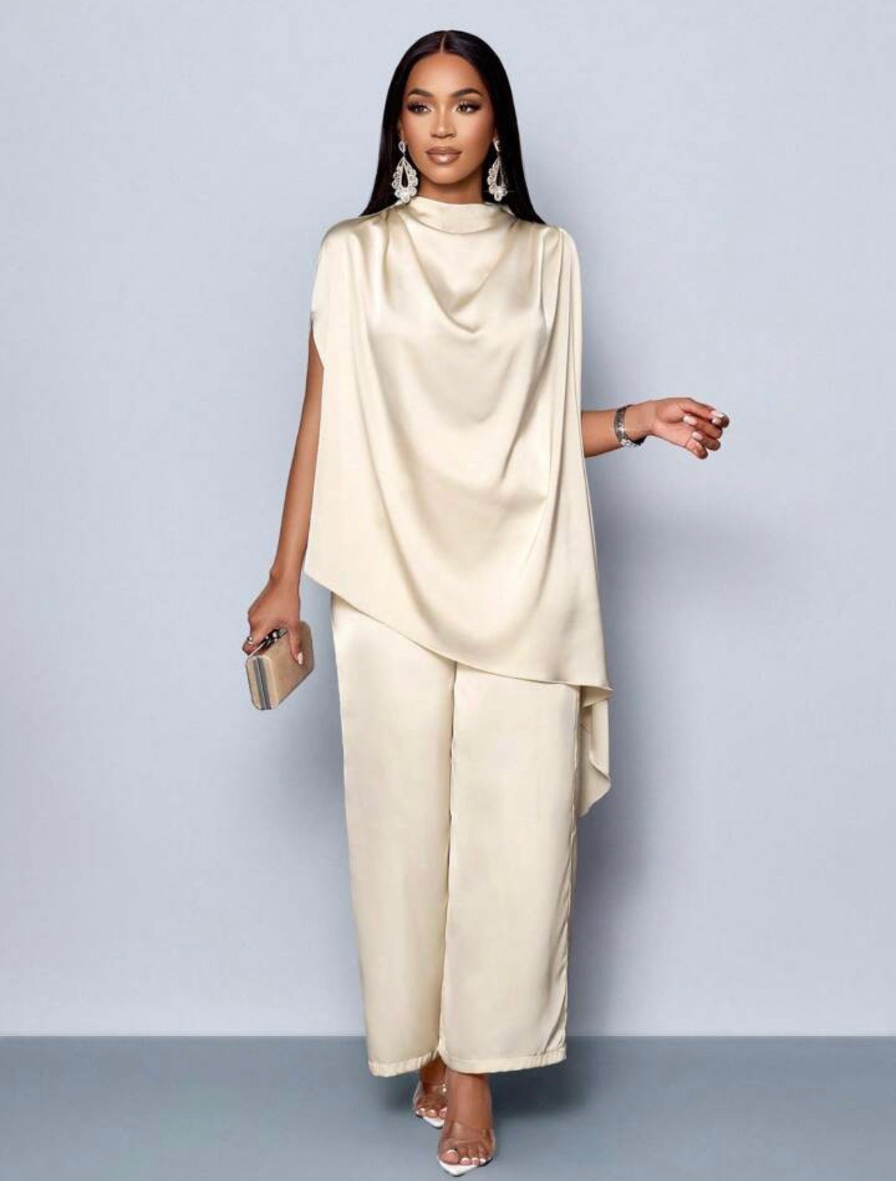 Satin Batwing Set