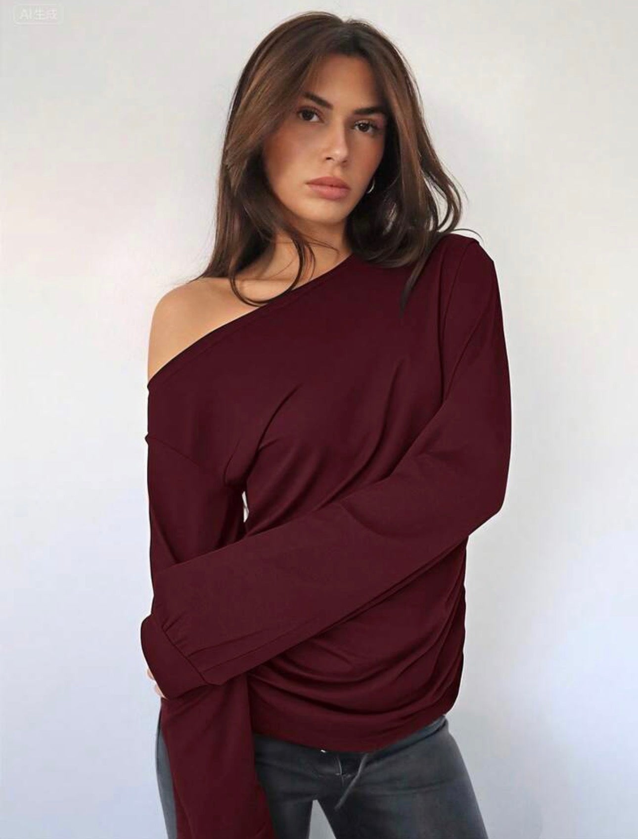 Asymmetric Long Sleeve T-Shirt
