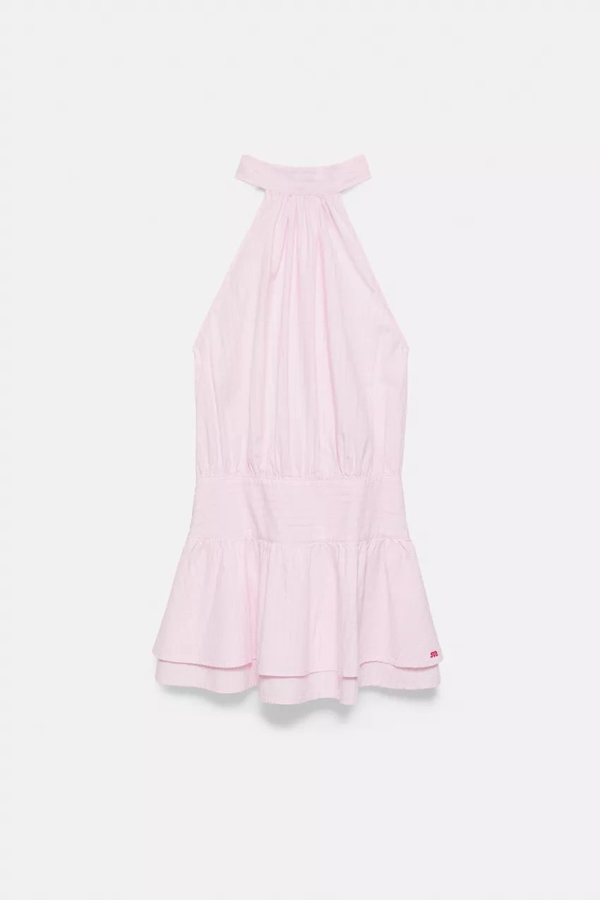 Short Striped Halter Dress
