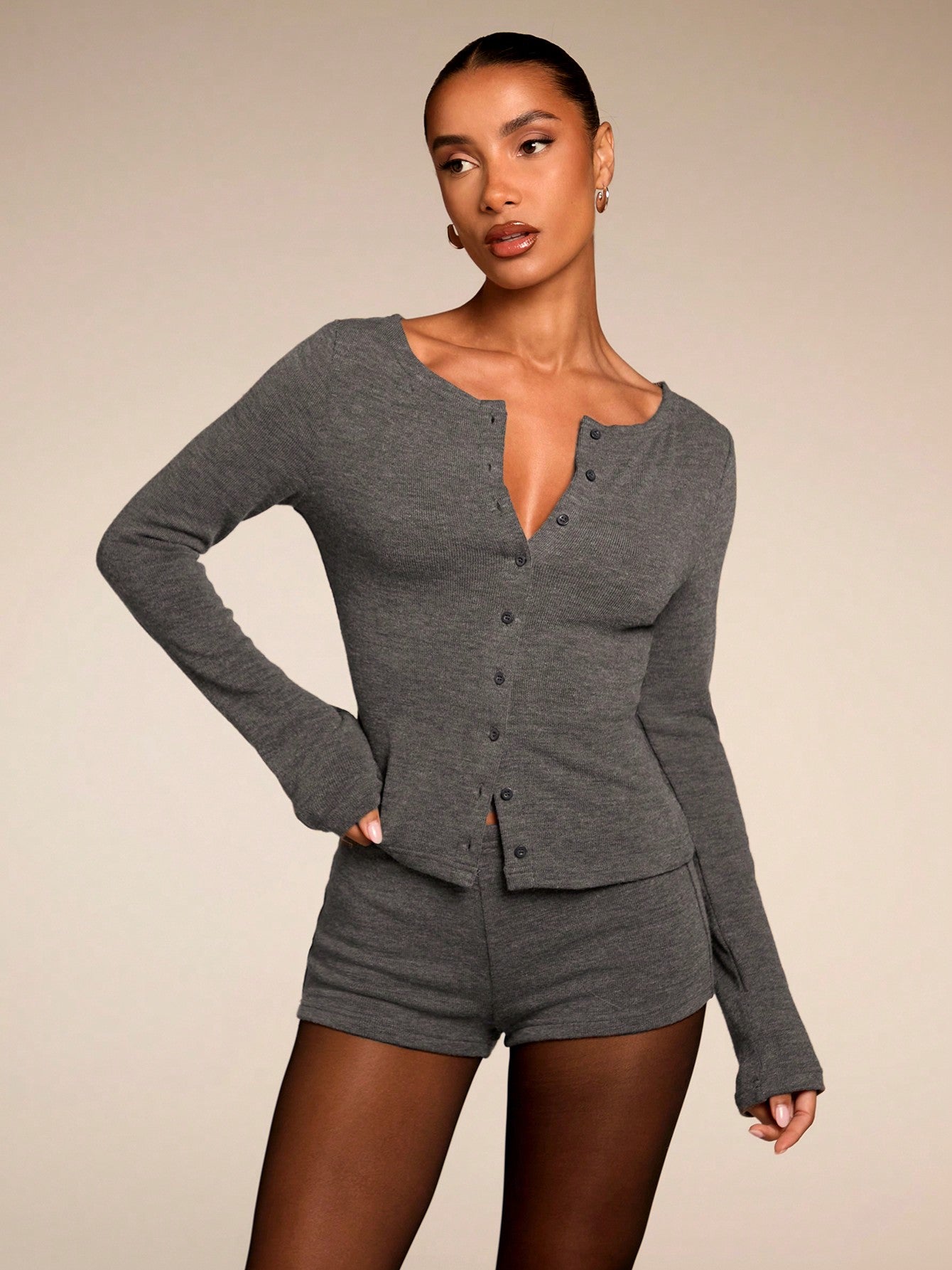 Long Sleeve Top & Mini Skirt Set