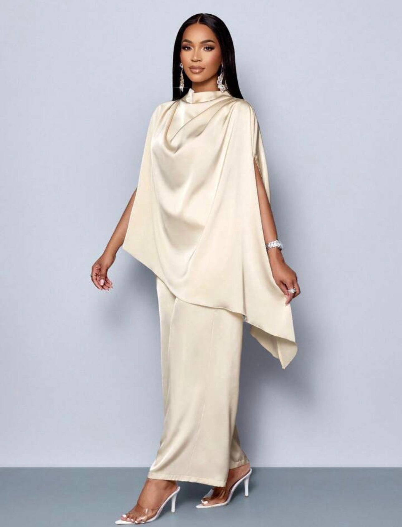 Satin Batwing Set