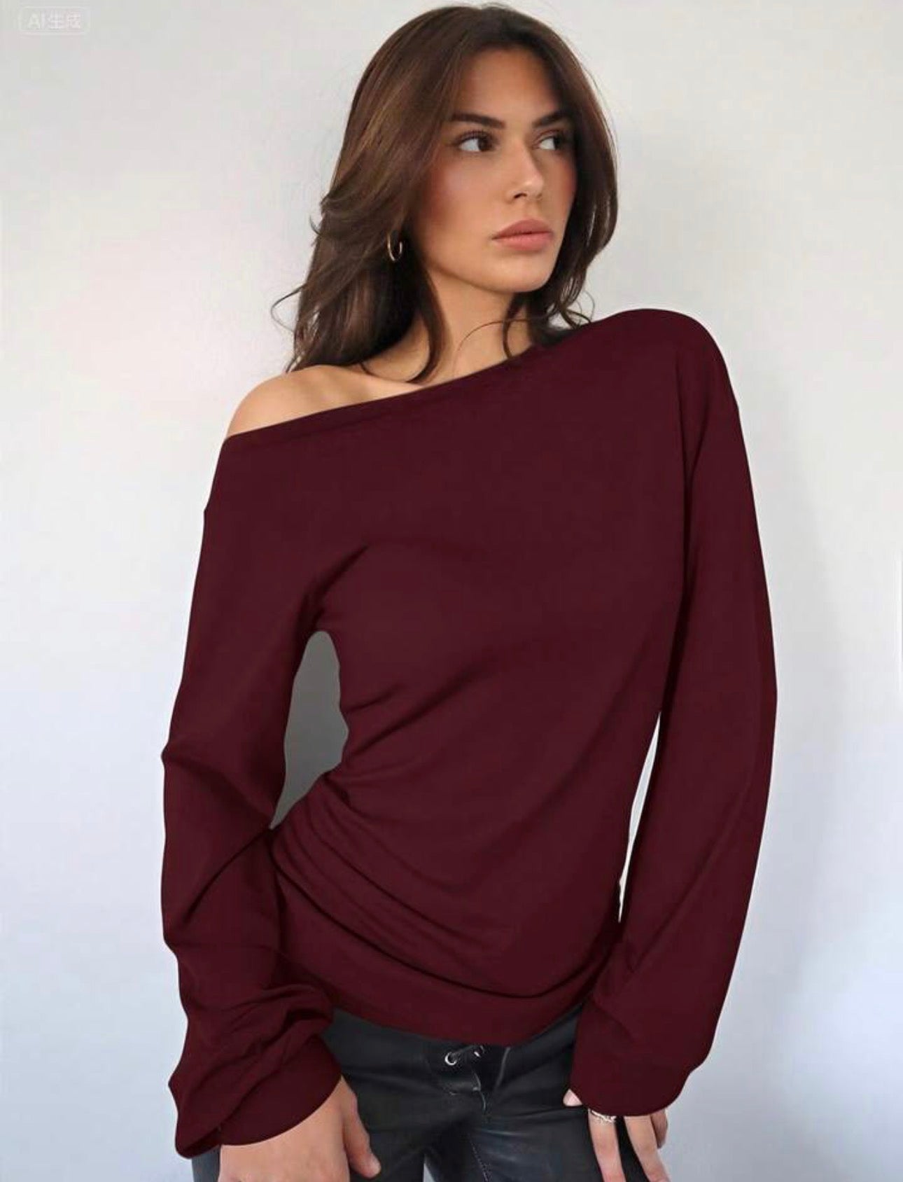 Asymmetric Long Sleeve T-Shirt